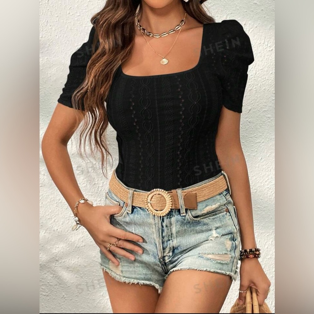 NWOT eyelet lace top